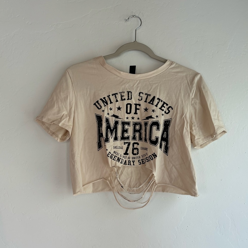 Cropped USA Windsor Teeshirt
